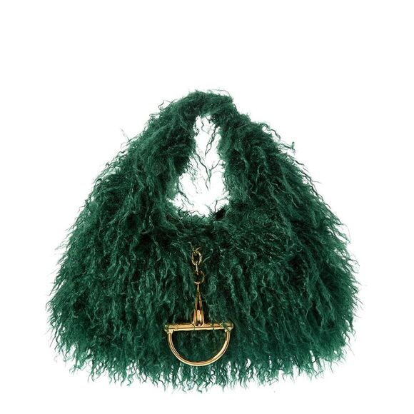 Gucci Horsebit Soft Shoulder Bag, Green - Picture 1 of 3